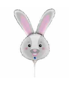 14" Bunny Head Air-Fill Foil Balloon Unpackaged Grabo