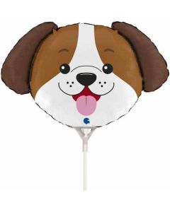 14" Dog Head Air-Fill Foil Balloon Unpackaged Grabo