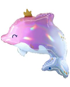 27" Glowy Dolphin Shape Foil Grabo