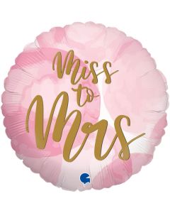18" Pink & Gold Hen Party Round Foil Grabo