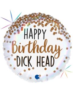 18" Gold Birthday **** Head Round Foil Grabo