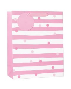 Pink Spotty Large Gift Bags Pk6 Simon Elvin