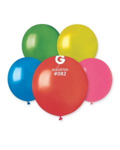 19" Metallic Assorted Latex Balloons Pk10  #082 Gemar