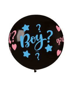 31" Boy? Girl? Black Latex Balloons Pk10  #014 Gemar