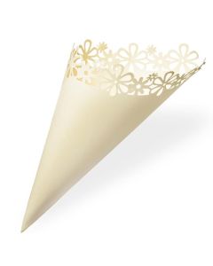 Ivory Confetti Cone Club Green