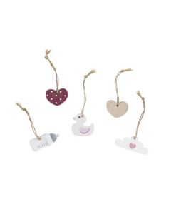 Pink Oh Baby Wooden Charms Club Green