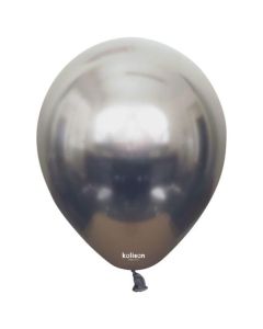 36" Mirror Chrome Space Gray 2ct Latex Balloons From Kalisan