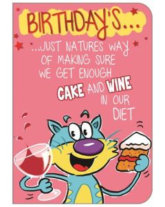 Birthday Humour C50 Pk6 Out of the Blue