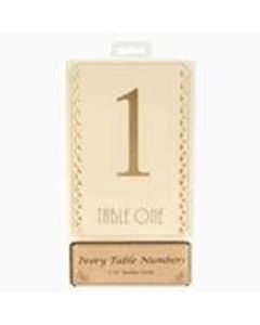 Table Numbers 1 - 12 Gold & Ivory