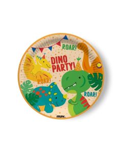 Dinosaur Plates 22.7cm Pk8