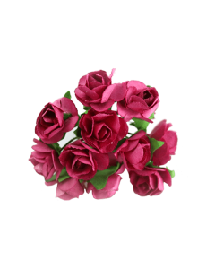 Paper Tea Rose Bunches Fuchsia