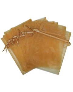 LARGE ORGANZA FAVOUR BAG DK GOLD - SFK93015L DK GOLD/1
