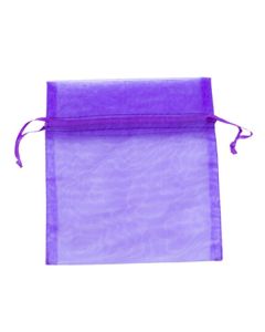 Medium Purple Organza Bags Pk10 WFC