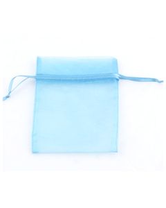 Medium Organza Bags Turquoise Pk10 WFC