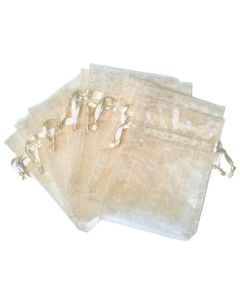 Small Organza Favour Bag Peach PK10