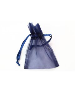 Small Organza Favour Bag Navy PK10