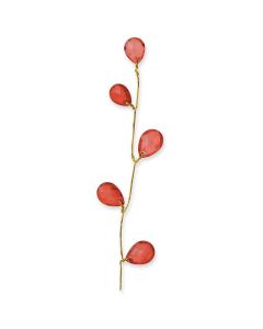 Red Crystal Drops On A Gold Stem