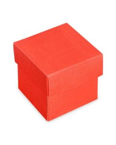 Silk Square Box Red with Lid 50 x 50 x 50mm Pk10 Club Green