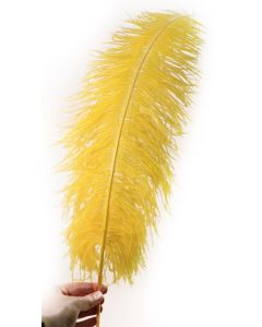 Yellow Ostrich Style Feathers x10 40-60cm approx.