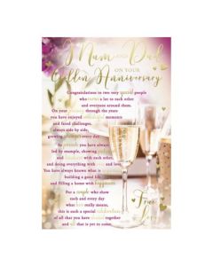 Mum & Dad Golden Anniversary Unwrapped C75 Pk6 Kingfisher