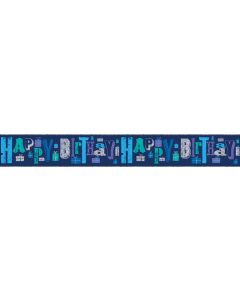 Happy Birthday Blue Wall Banner