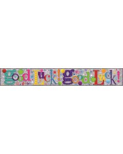 Single Banner Good Luck 2.5m Foil Simon Elvin
