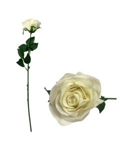 Flocked Velvet Tea Rose Ivory