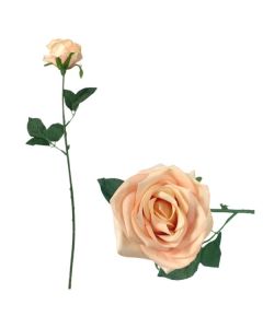 Flocked Velvet Tea Rose Peach