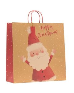 Santa Square Jumbo Shopper Gift Bags Pk6 Partisan