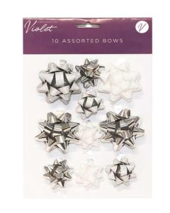 10 Mixed Silver Bows