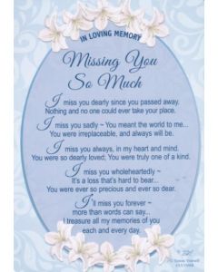 Missing You Grave card pk6 Xpress Yourself