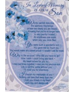 PK6 GRAVESIDE CARDS SON - XY3514B