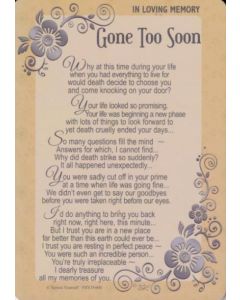 Gone Too Soon Gravecard  Xpress Yourself