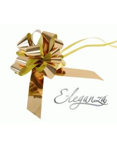 30mm Eleganza Pull Bow Metallic Gold 30pk