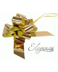 50mm Eleganza Pull Bow Metallic Gold 20pk
