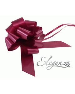 50mm Eleganza Pull Bow Burgundy 20pk