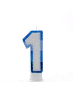 Blue Number 1 Candle Kaleidoscope
