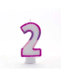 Pink Number 2 Candle Kaleidoscope
