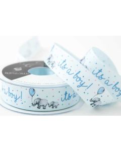 25mm It’S A Boy Ribbon On 25M Reel