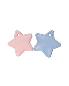40gm Light Pink & Light Blue Plastic Star Balloon Weight 25pk Sear