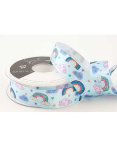 25mm Rainbow Sky Ribbon On 20M Reel