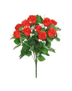 Rosebud Foliage with Gypsophila Red
