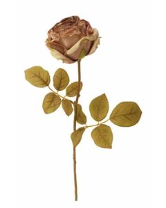 68cm Dried Image Rose Bud Single Light Mauve