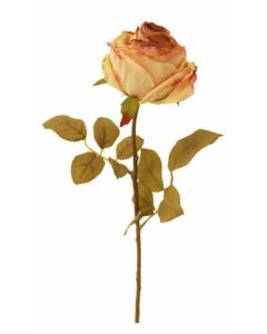 68cm Dried Image Rose Bud Single Light Pink