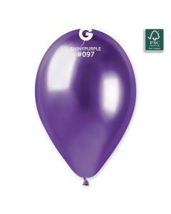 12" Shiny Purple Latex Balloons 25pk #097 Gemar