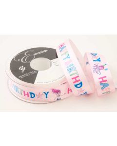 25mm Underwater Birthday Ribbon On 20M Reel