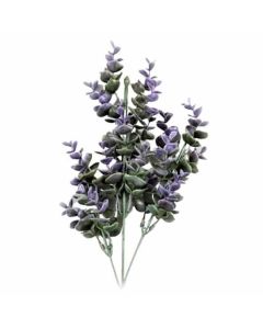 65cm Eucalyptus Spray Green/Purple