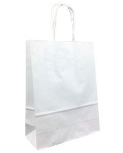 Medium Kraft Bag White Pk25