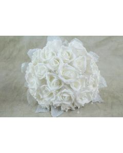 White Foam Rose Posy