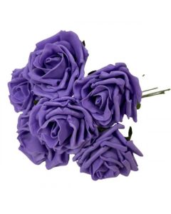 LIG/LILAC 9cm FOAM ROSE - WFCF9 L/LILAC/1